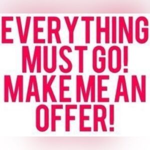 Closet purge! Need space. All offers welcomed.